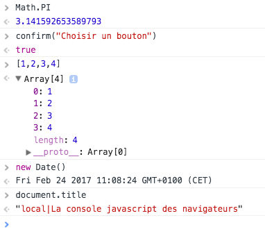 Console JavaScript